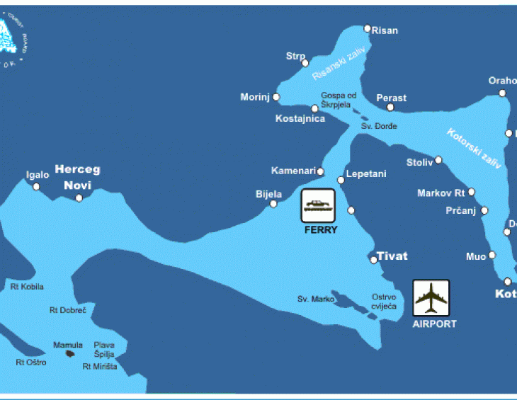 Mapa Boke Kotorske